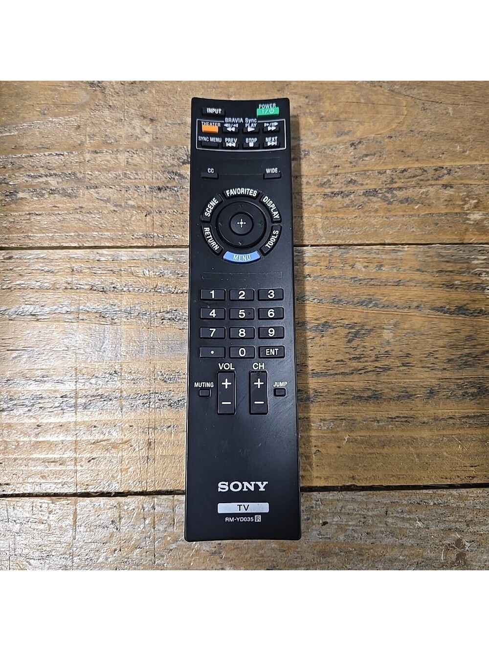 Sony RM-YD035 TV Remote Control OEM BRAVIA KDL-32EX400 KDL-40EX401 Tested Works